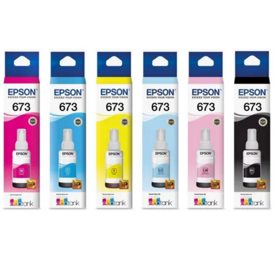 Kit con 6 recambios de tinta Epson 673 L800 L805 L810 L