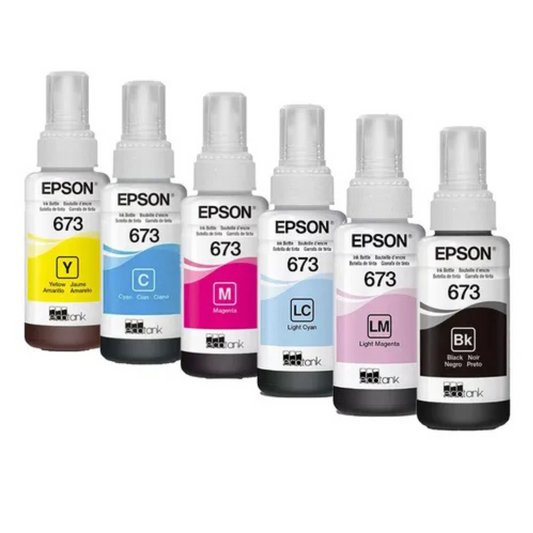 Kit con 6 recambios de tinta Epson 673 L800 L805 L810 L